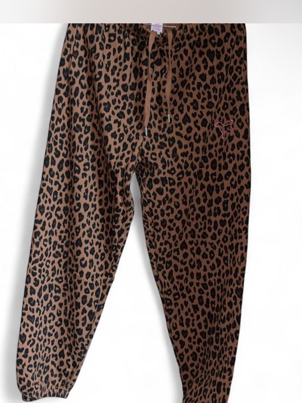PINK Victoria's Secret Brown and Black Leopard Jogger Pants
